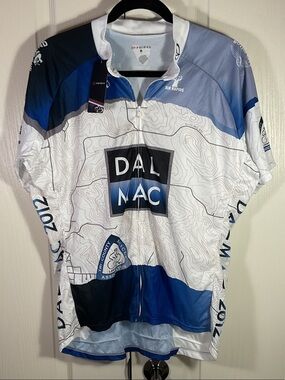 Primal DALMAC 2012 Men's Blue & White Cycling Jersey, Size: XXL.